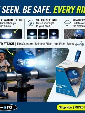 Micro Scooter Light With a Flexible Silicon Body ans a Prominent C